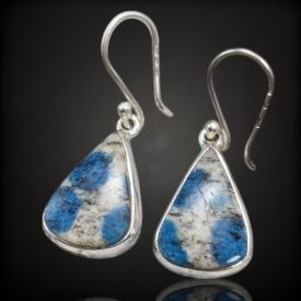 K2 azurit ezüst fülbevaló