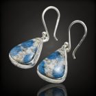 K2 azurit ezüst fülbevaló