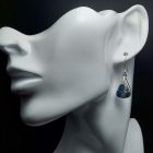 K2 azurit ezüst fülbevaló