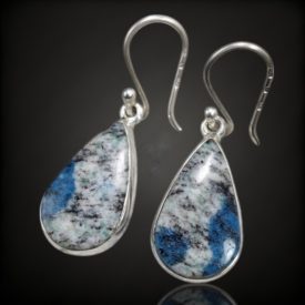 K2 azurit ezüst fülbevaló