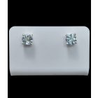 Akvamarin ezüst fülbevaló