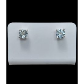 Akvamarin ezüst fülbevaló