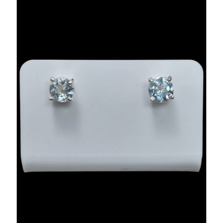 Akvamarin ezüst fülbevaló