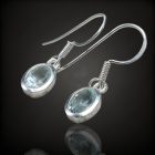 Akvamarin ezüst fülbevaló