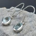 Akvamarin ezüst fülbevaló