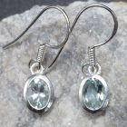 Akvamarin ezüst fülbevaló