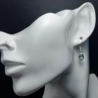 Akvamarin ezüst fülbevaló