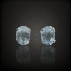 Akvamarin ezüst fülbevaló