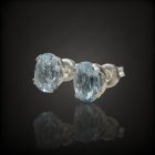 Akvamarin ezüst fülbevaló