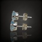 Akvamarin ezüst fülbevaló