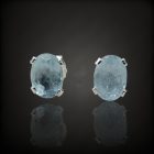 Akvamarin ezüst fülbevaló