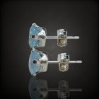 Akvamarin ezüst fülbevaló