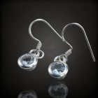 Akvamarin ezüst fülbevaló