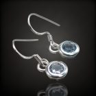 Akvamarin ezüst fülbevaló