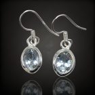 Akvamarin ezüst fülbevaló