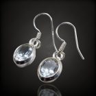 Akvamarin ezüst fülbevaló