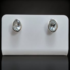 Akvamarin ezüst fülbevaló