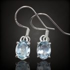 Akvamarin ezüst fülbevaló