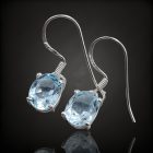 Akvamarin ezüst fülbevaló