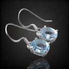 Akvamarin ezüst fülbevaló