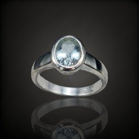 Akvamarin ezüst gyűrű