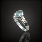 Akvamarin ezüst gyűrű