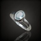 Akvamarin ezüst gyűrű