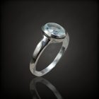 Akvamarin ezüst gyűrű