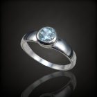 Akvamarin ezüst gyűrű