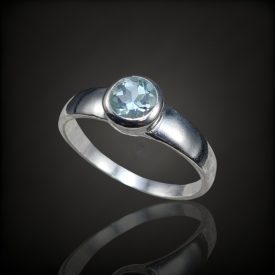 Akvamarin ezüst gyűrű