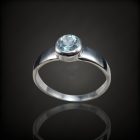 Akvamarin ezüst gyűrű