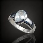 Akvamarin ezüst gyűrű