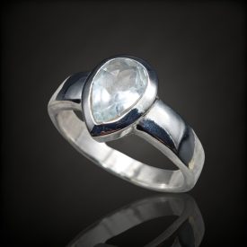 Akvamarin ezüst gyűrű