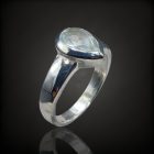 Akvamarin ezüst gyűrű