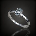 Akvamarin ezüst gyűrű