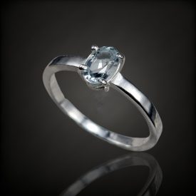 Akvamarin ezüst gyűrű