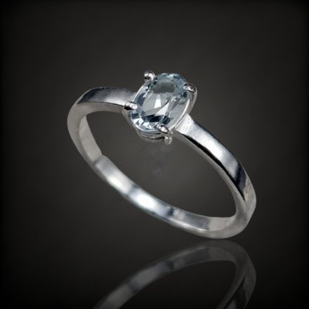 Akvamarin ezüst gyűrű