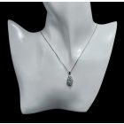 Akvamarin topáz ezüst medál