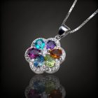 Ametiszt, citrin, olivin, topáz, gránát, apatit ezüst medál