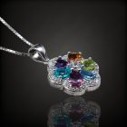 Ametiszt, citrin, olivin, topáz, gránát, apatit ezüst medál