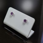 Ametiszt ezüst fülbevaló