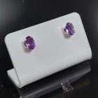 Ametiszt ezüst fülbevaló