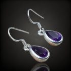 Ametiszt ezüst fülbevaló