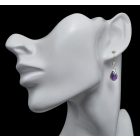 Ametiszt ezüst fülbevaló