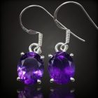 Ametiszt ezüst fülbevaló