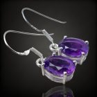 Ametiszt ezüst fülbevaló