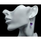 Ametiszt ezüst fülbevaló