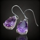 Ametiszt ezüst fülbevaló