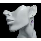 Ametiszt ezüst fülbevaló