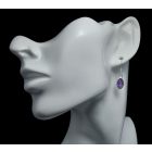 Ametiszt ezüst fülbevaló